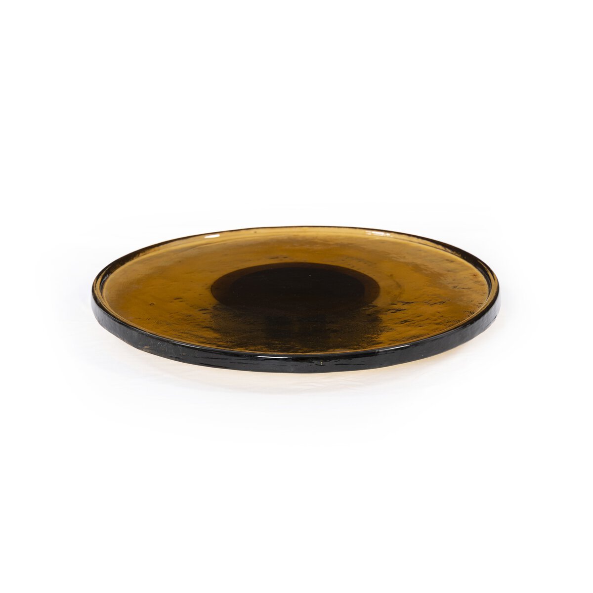 Suz Lazy Susan - Amber Cast Glass