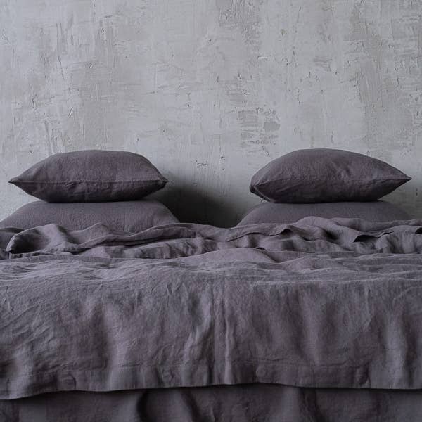 Linen Duvet - Steel Grey