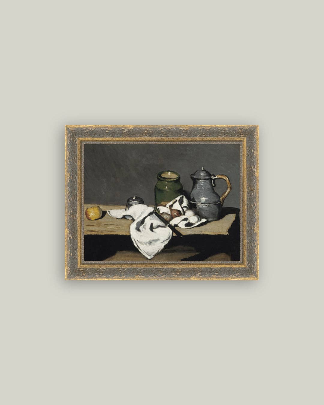 Still Life with Kettle Framed Antique Art