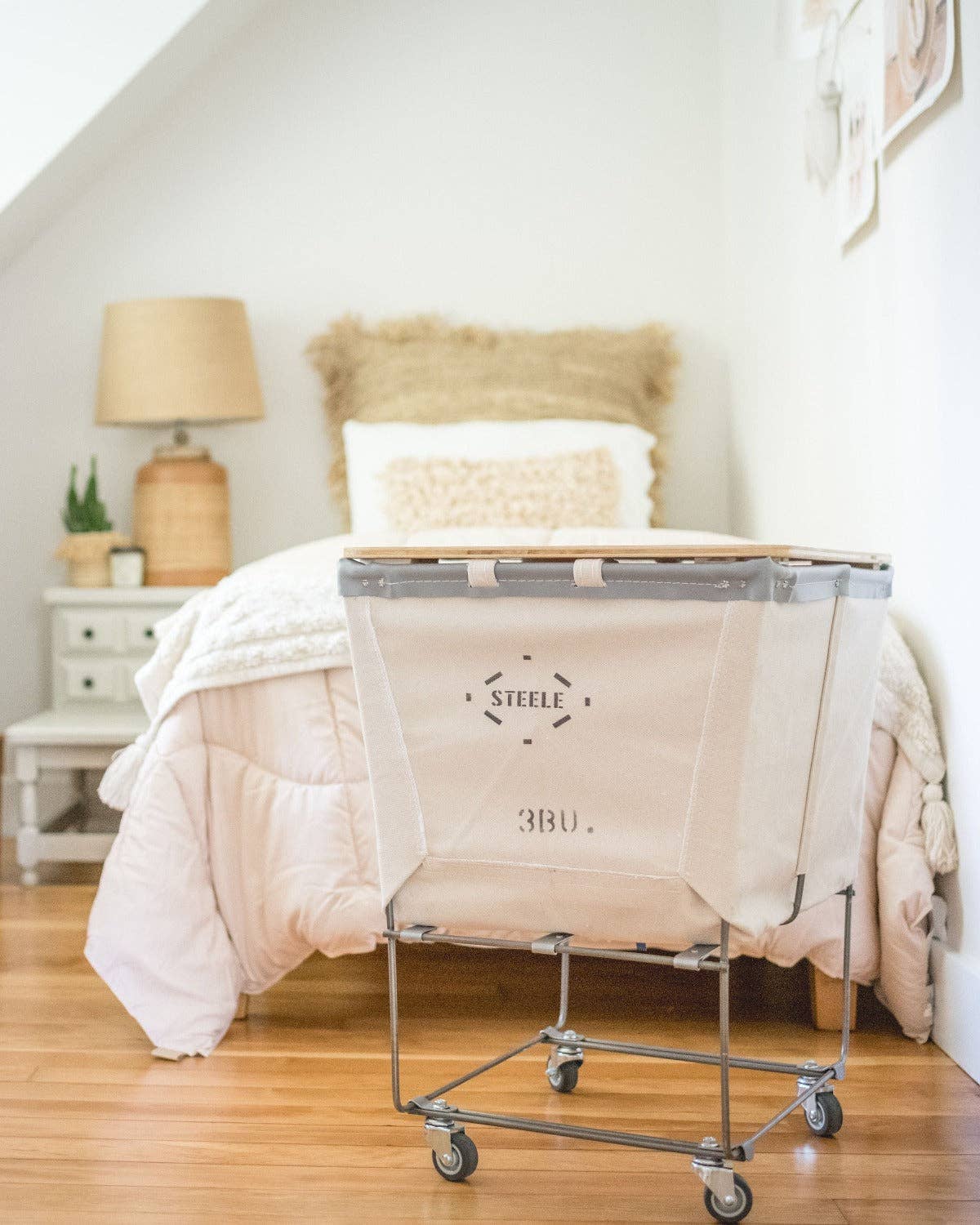 Canvas Elevated Laundry Basket - 3 Bu