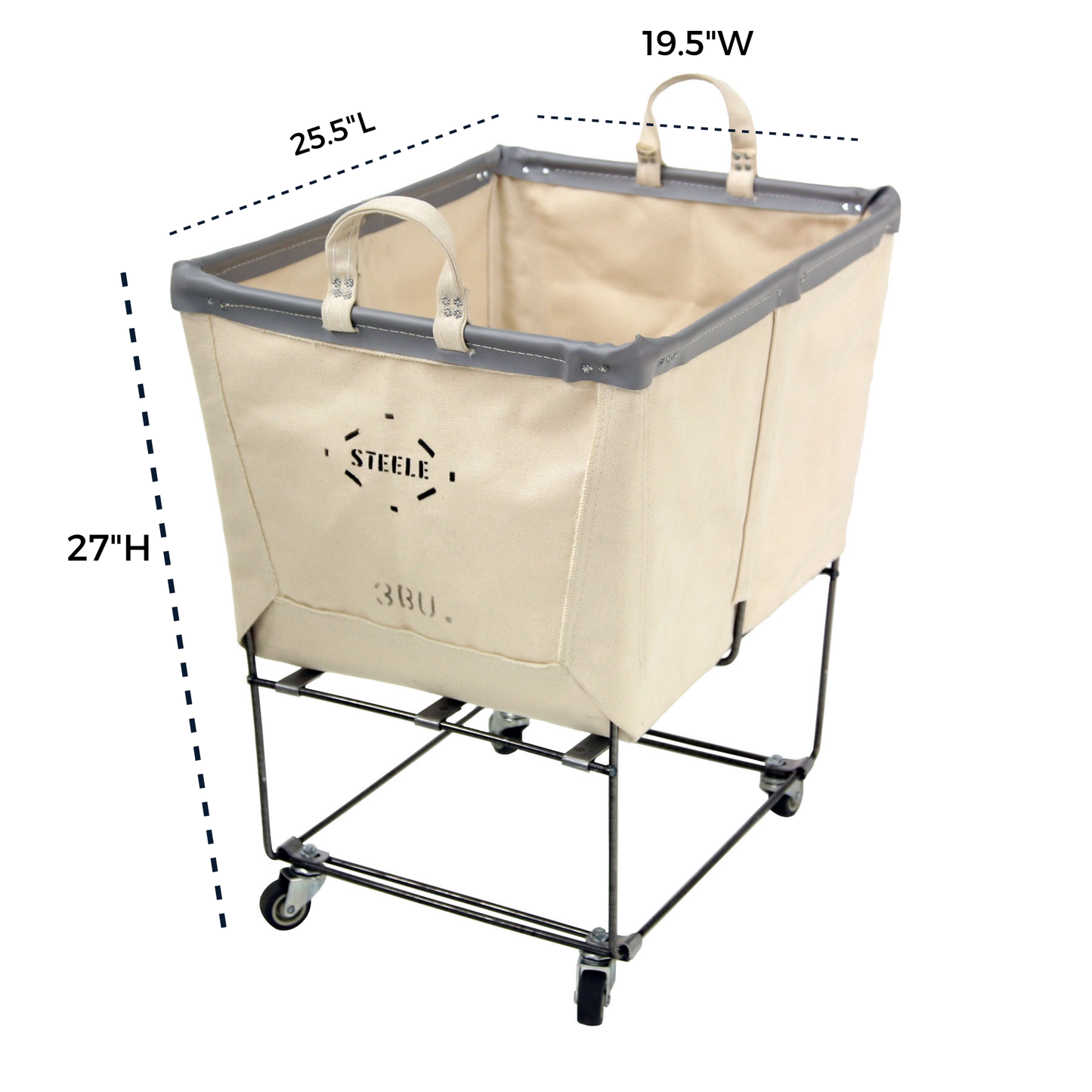 Canvas Elevated Laundry Basket - 3 Bu