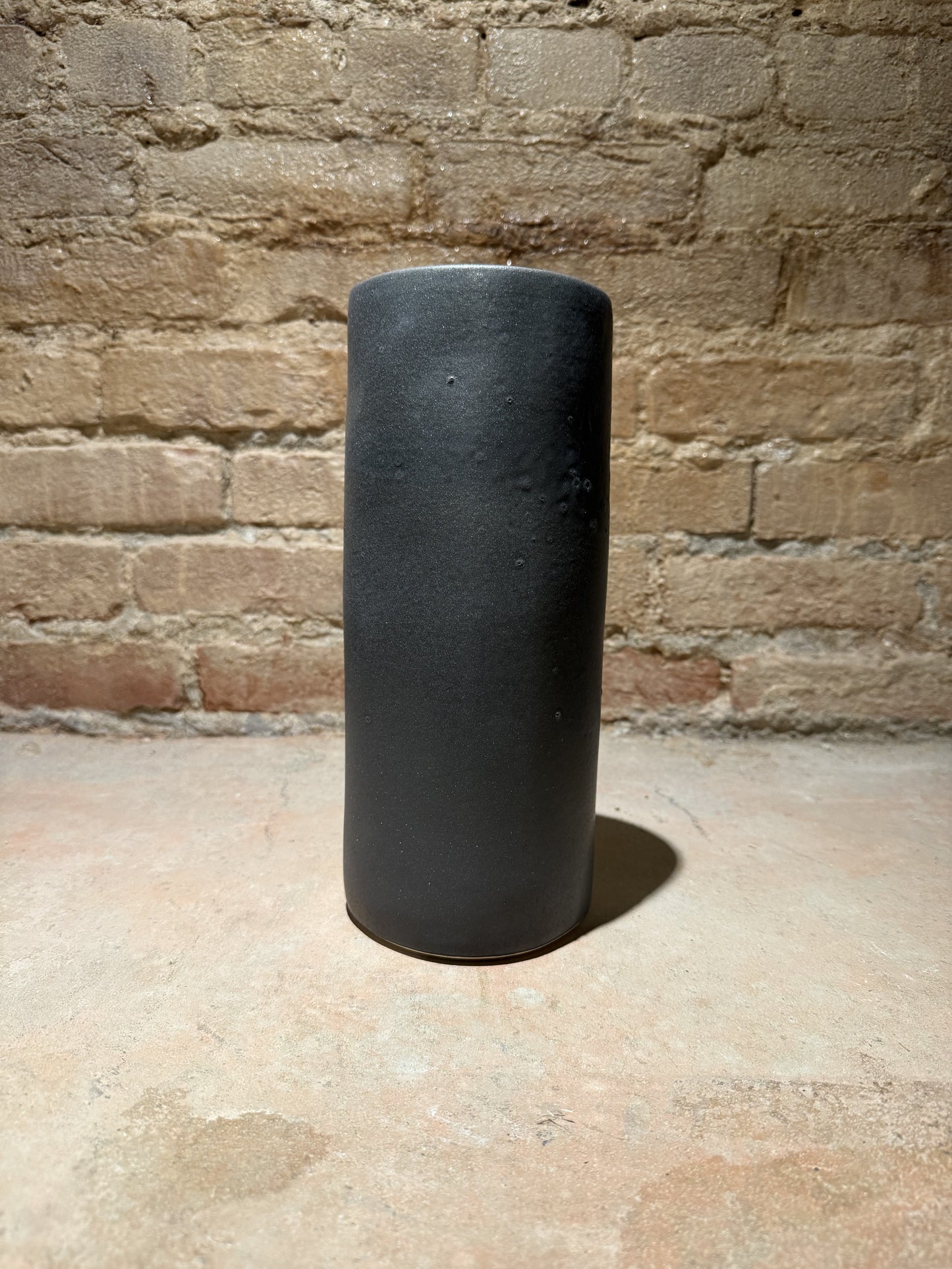AM 11" Small Cylinder Vase - Charcoal