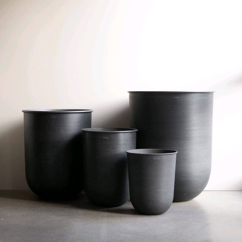 Black Sheet Metal Plant Pots