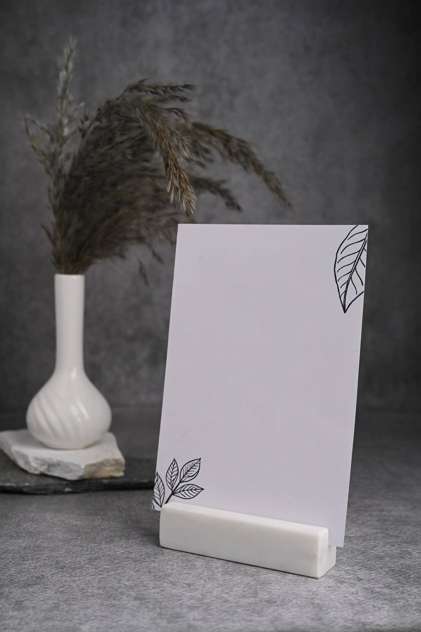 Long Marble Card Holder