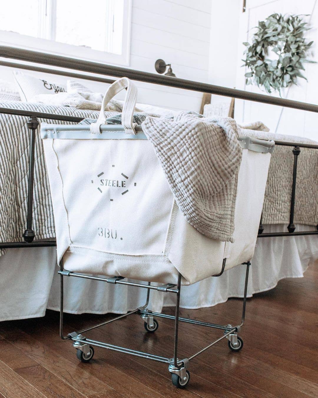 Canvas Elevated Laundry Basket - 3 Bu