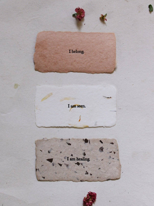 I belong, I am seen, I am healing affirmation cards