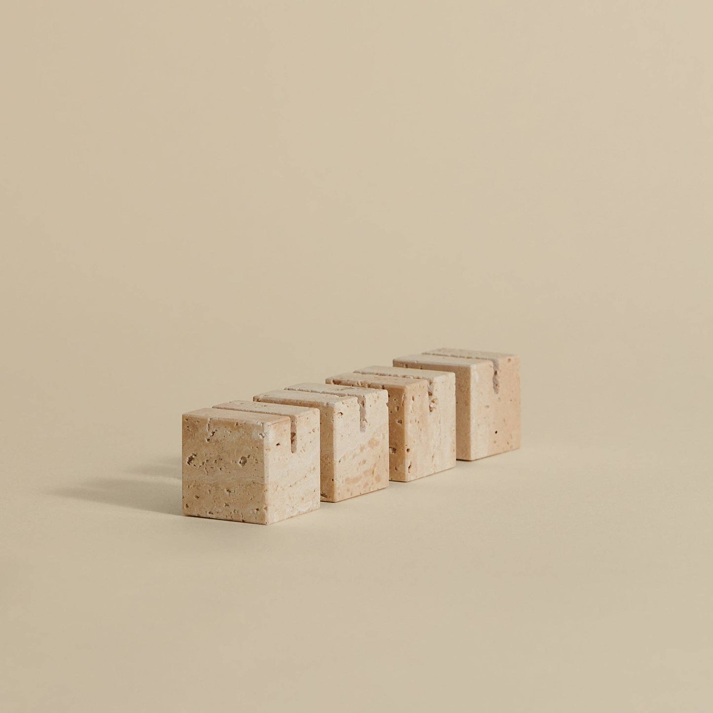 Small Travertine Place Card Holders