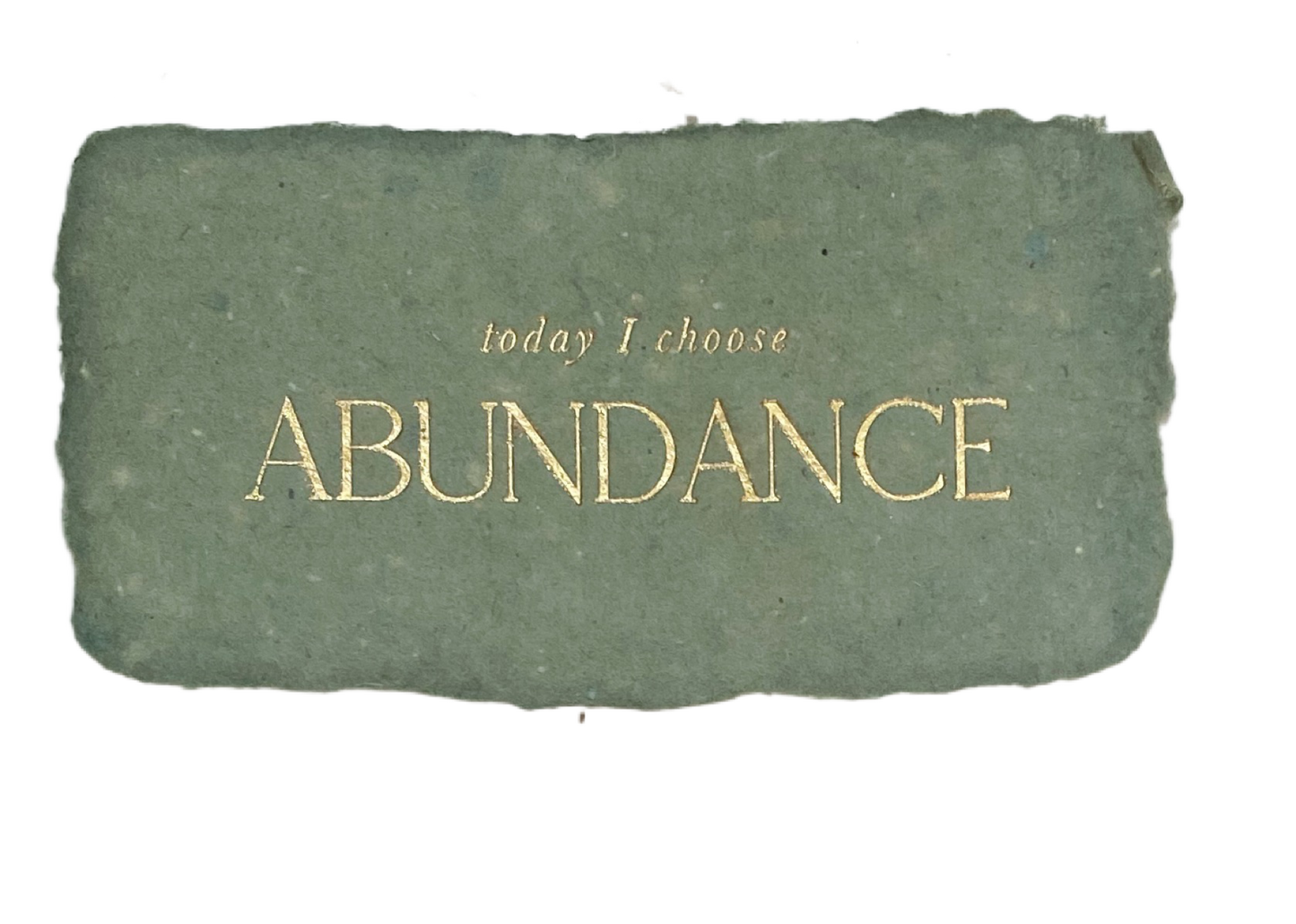 Today I choose abundance intention card