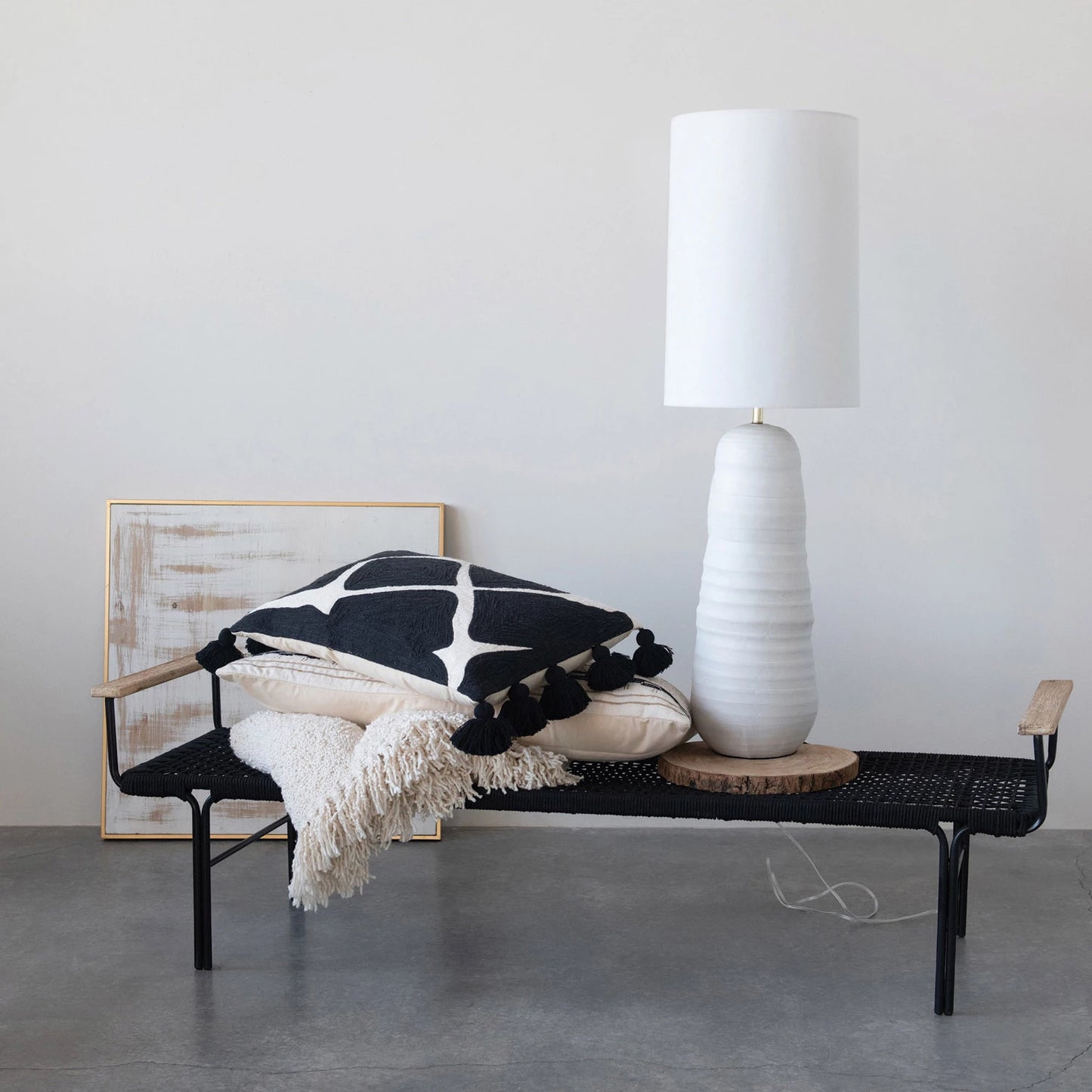 Oversized Stoneware Lamp