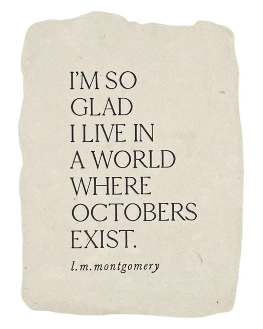 A world with octobers note card