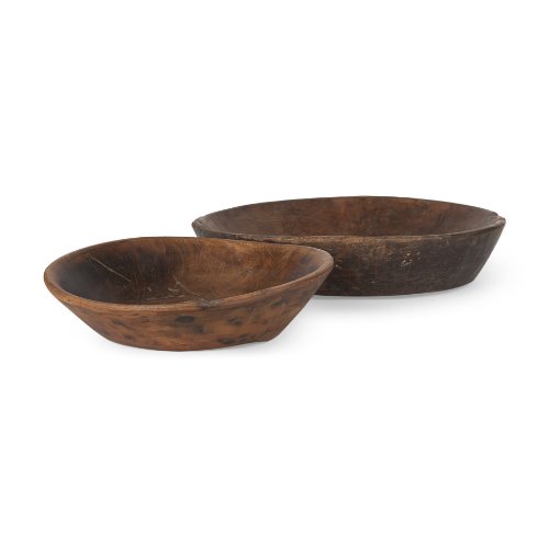 Nikita Reclaimed Wood Bowls - Brown