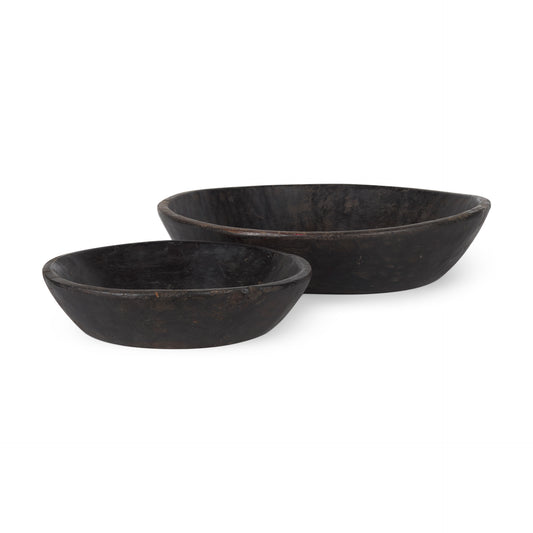 Nikita Reclaimed Wood Bowls - Black