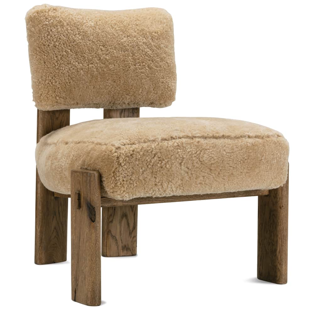 Shearling Leather Cassius Chair
