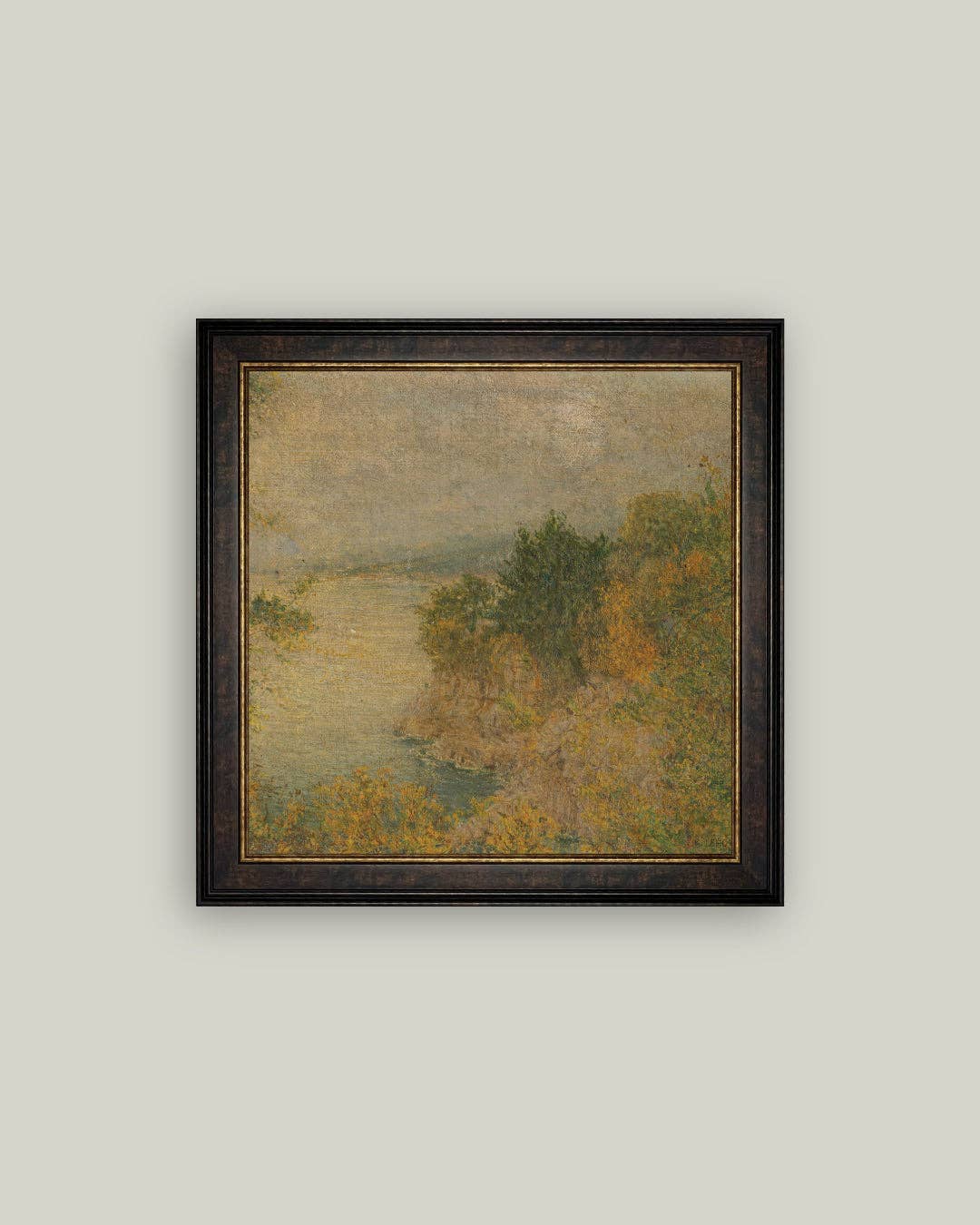 Autumn Landscape Framed Antique Art