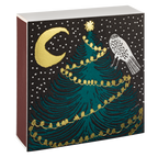 Owl, Moon and Tree | Square - Safety Matches 🎄