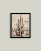 Desert Cactus Framed Antique Art