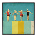 Four Figures on the Pool - Framed Wall Art