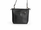 Pinnacle Crossbody Ranch Brand Black Leather - Nickel Hardware (C)