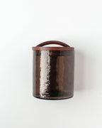 Handblown Hammered Glass Canisters