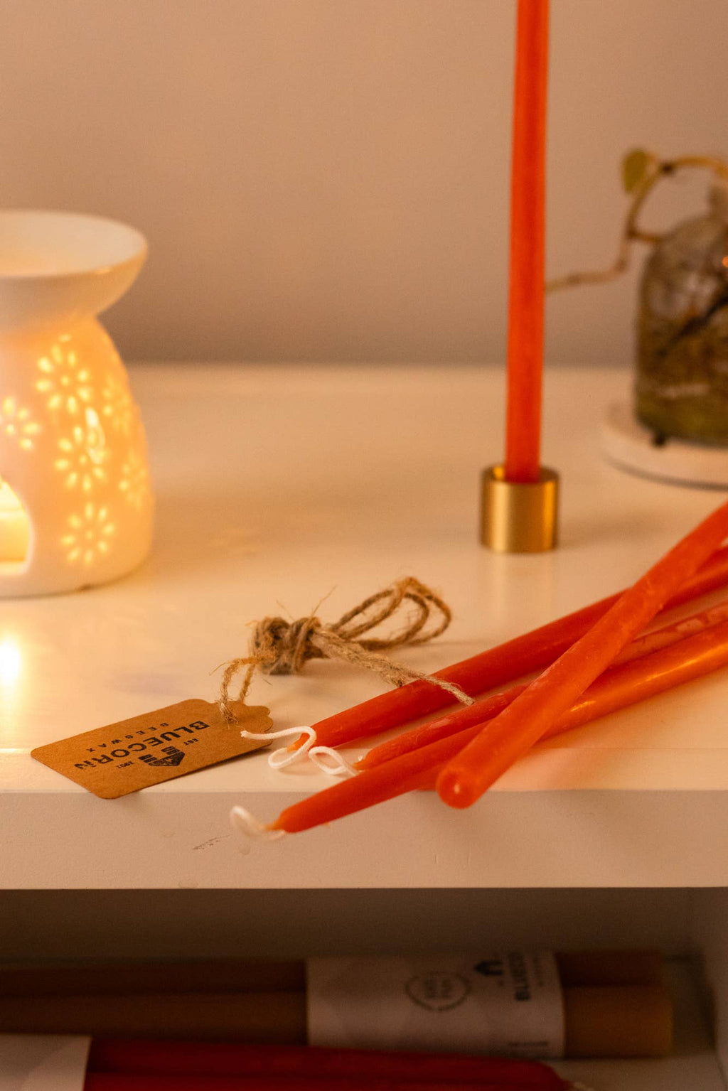 Thin Beeswax Taper Candles: Hand-Dipped in Colorado
