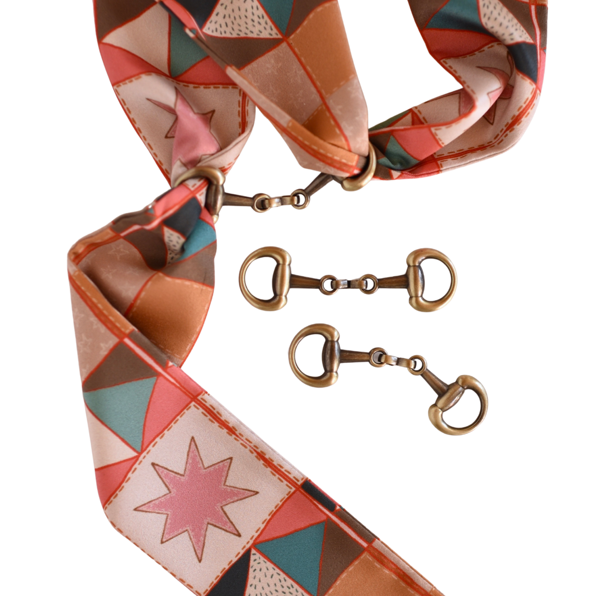 Snaffle Bit Scarf Accessory in “Antique Bronze”