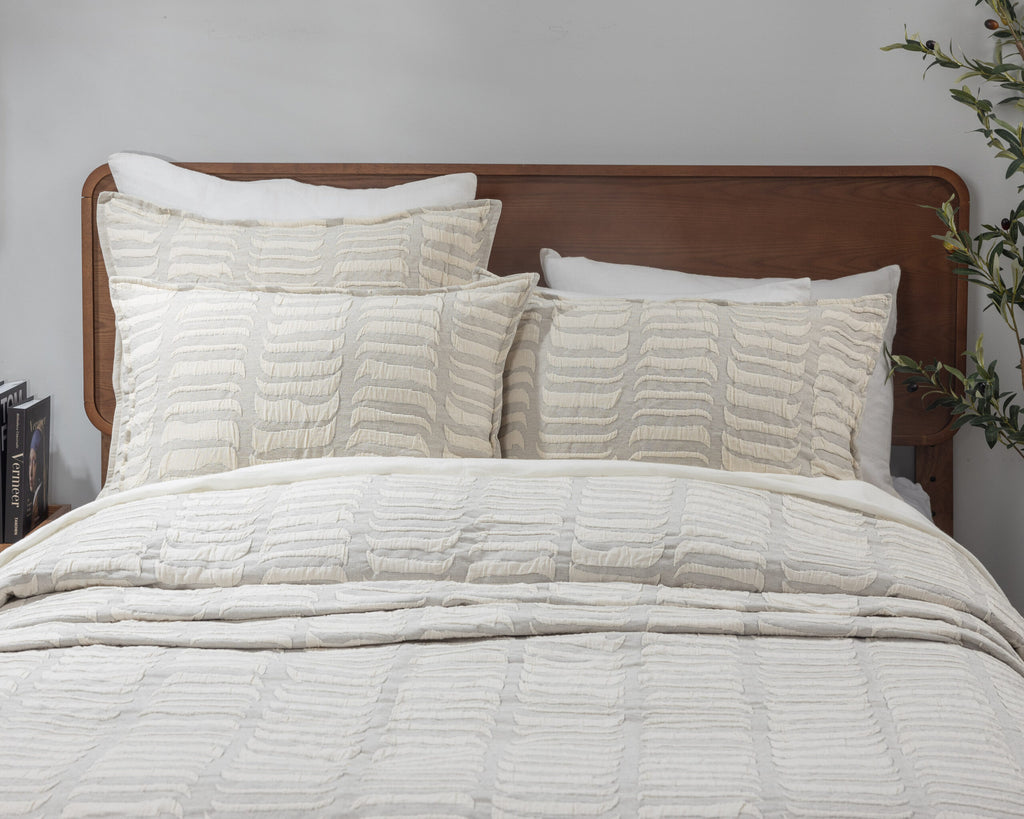 Cunningham Euro Pillow Sham, Grey