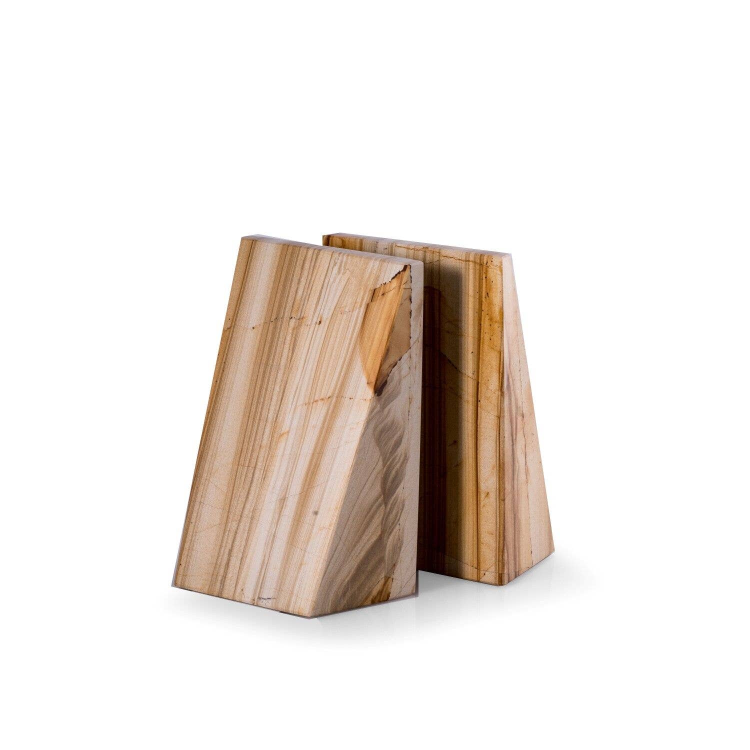Natural Marble Wedge Bookend