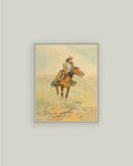 The Rangeland Girl Framed Antique Art