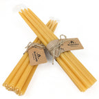 Thin Beeswax Taper Candles: Hand-Dipped in Colorado