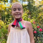 Red Colorblock Scarf | Women's Scarf | 100% Silk Bandana
