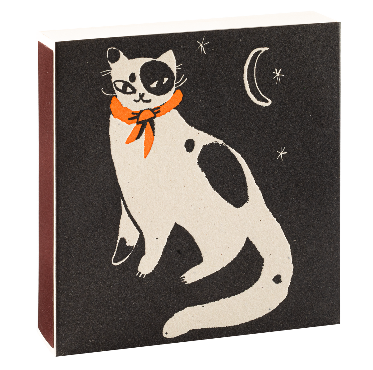 Black Spotted Kitten | Square - Safety Matches