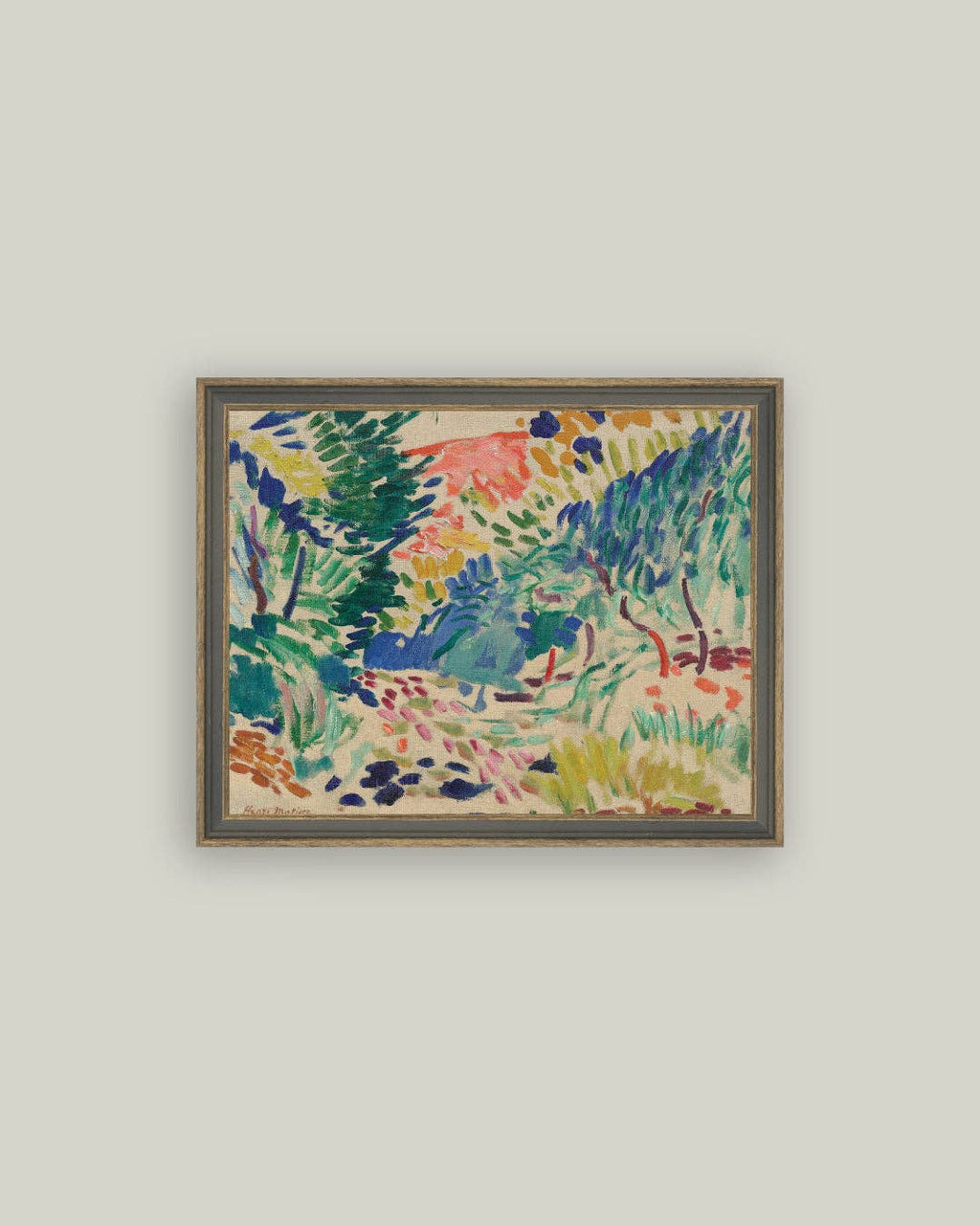 Landscape at Collioure Framed Antique Art