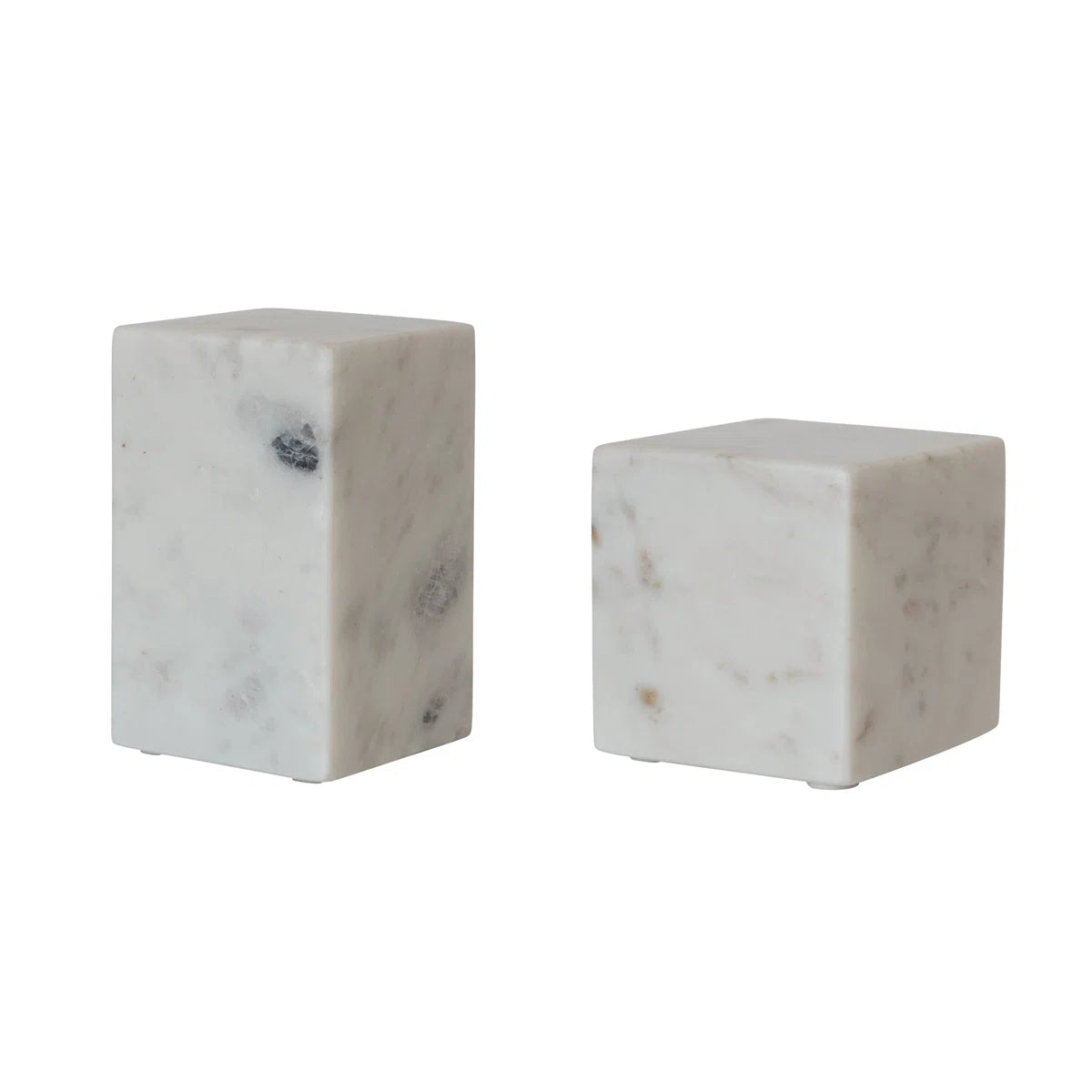 Marble Cube Bookends