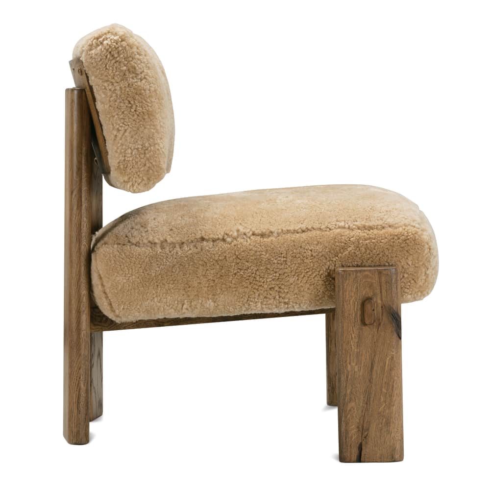 Shearling Leather Cassius Chair