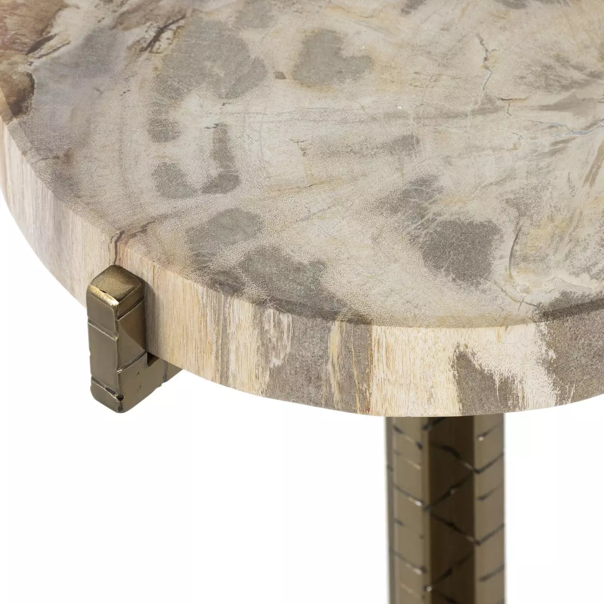 Jonty Round End Table - Light Petrified Wood