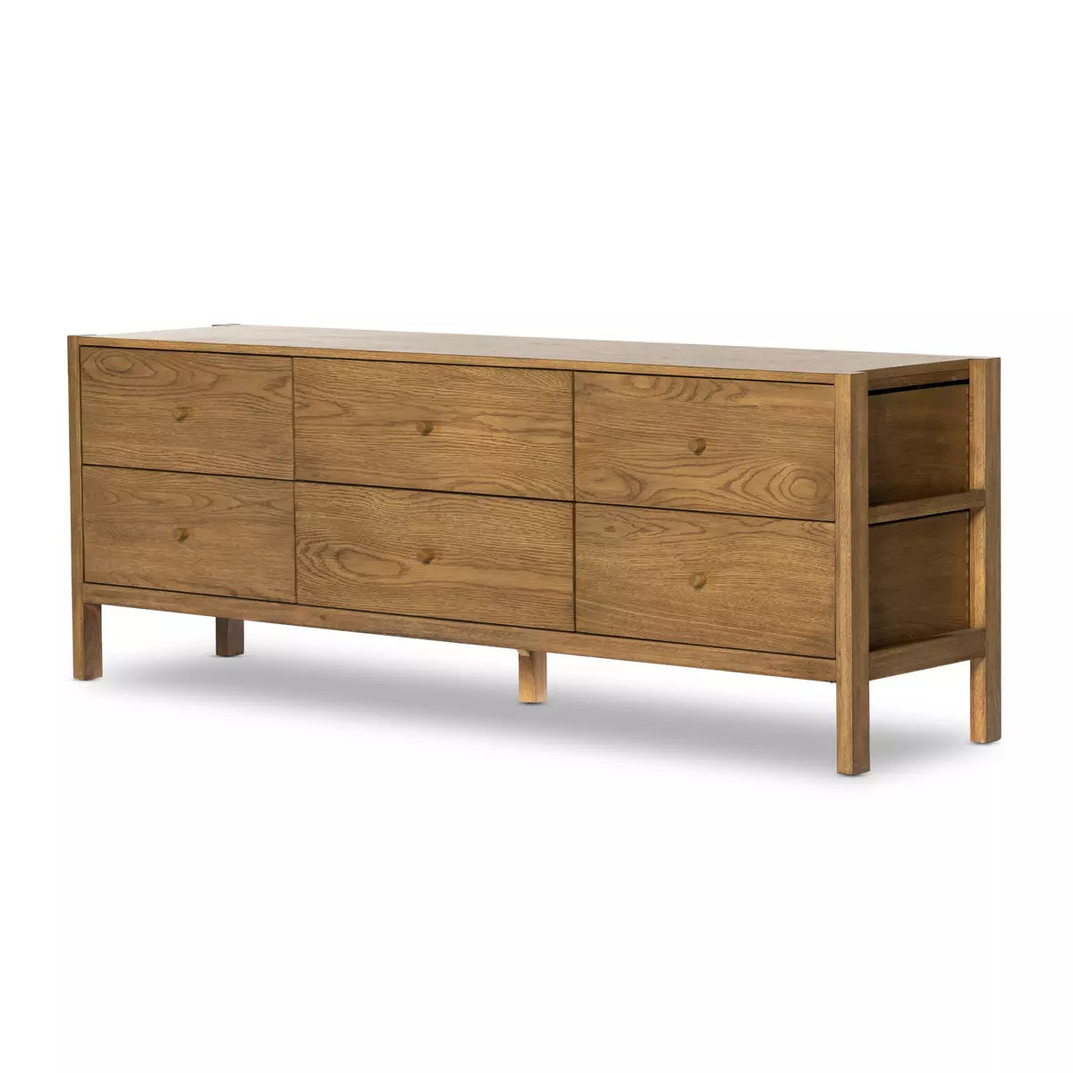 Meadow Media Console - Tawny Oak Veneer