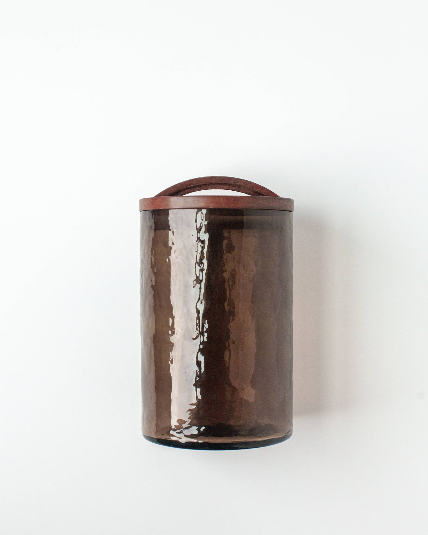 Handblown Hammered Glass Canisters