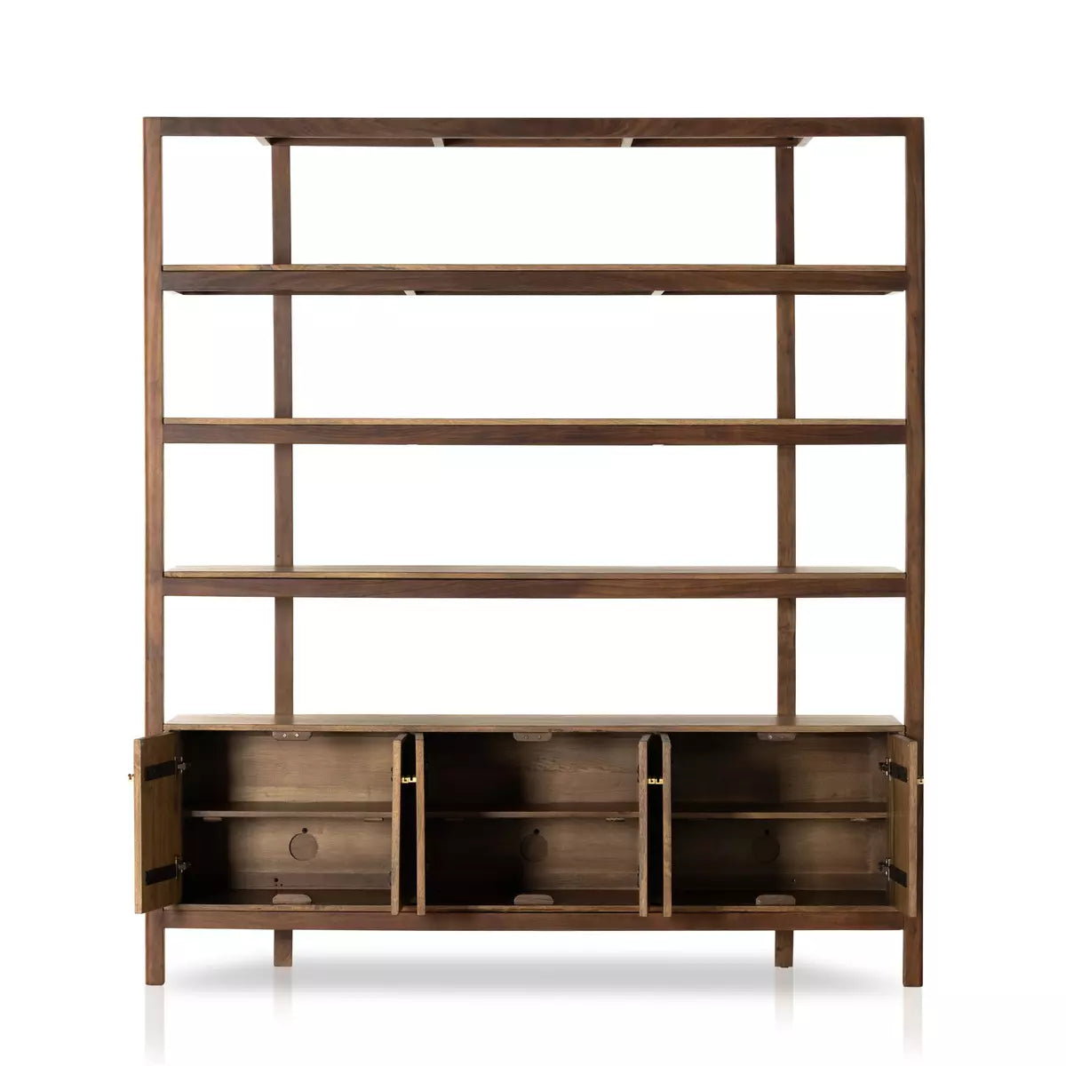 Reza Wide Bookcase - Toasted Acacia