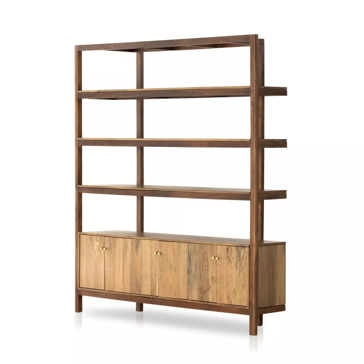 Reza Wide Bookcase - Toasted Acacia