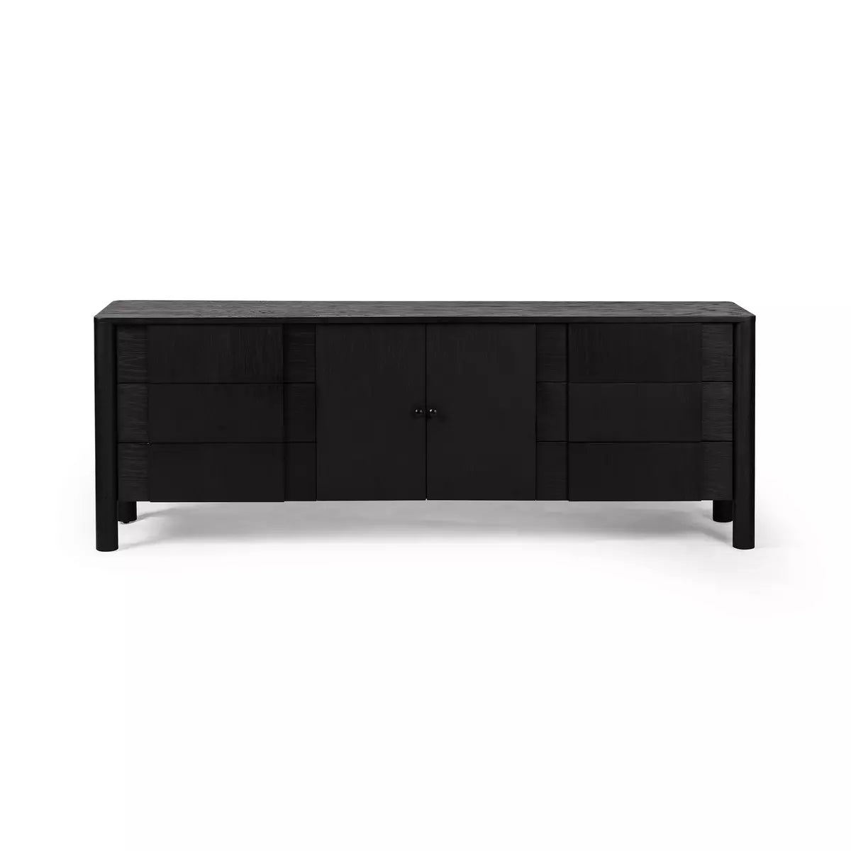 Pollard Media Console - Brushed Ebony Oak Veneer