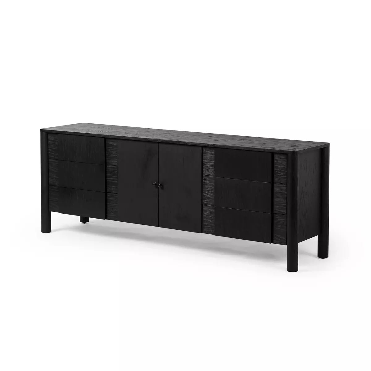 Pollard Media Console - Brushed Ebony Oak Veneer