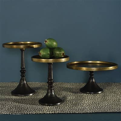 Reese Pedestal - Med - Brass & Bronze