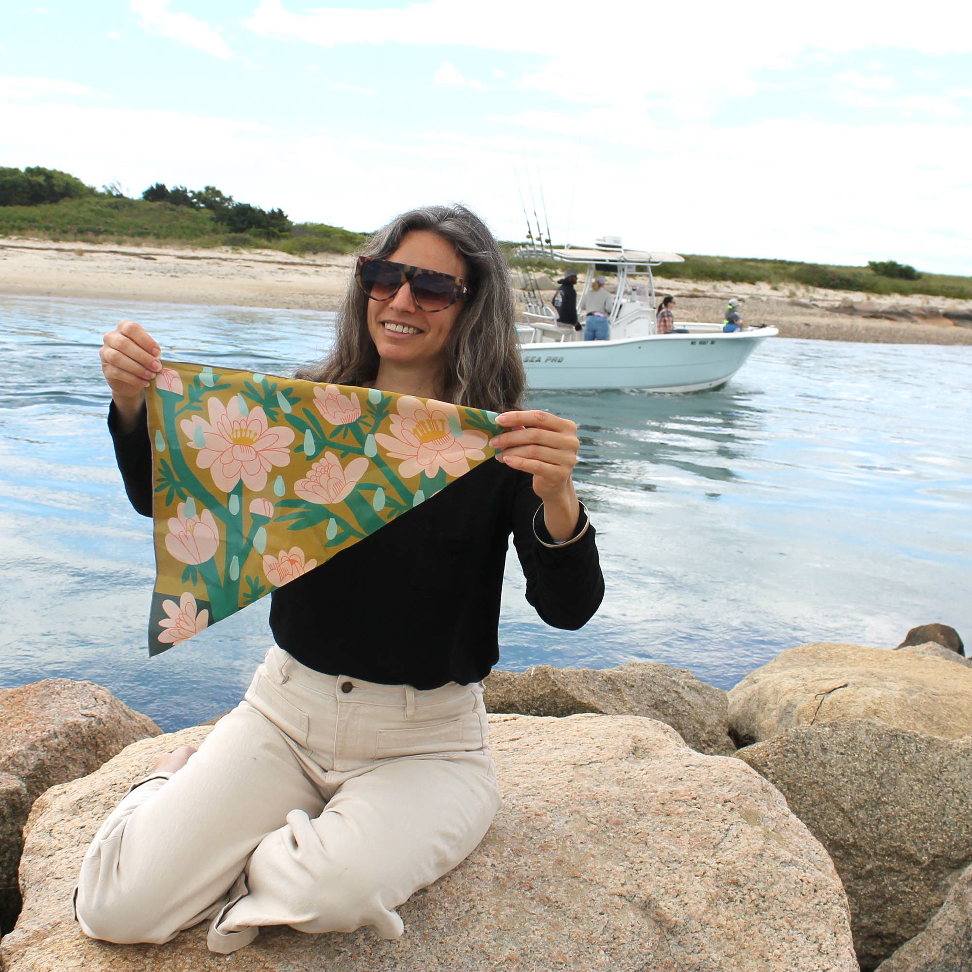 April Showers Scarf | 100% Silk Bandana | Floral Scarves