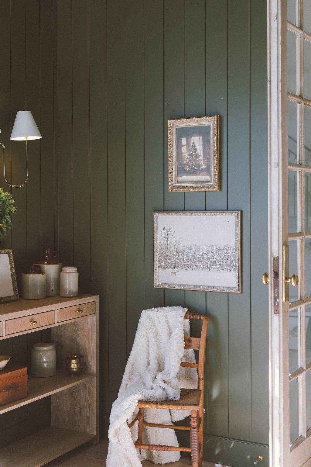 Winter Fawn Framed Antique Art