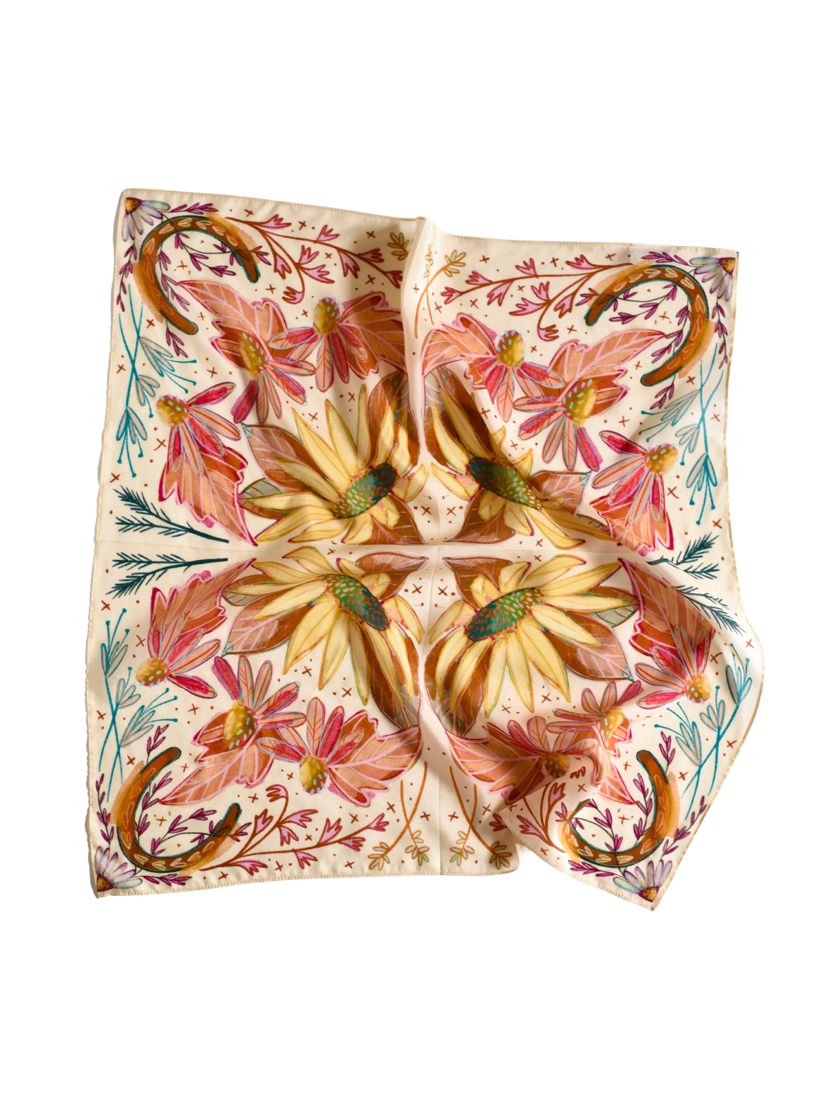 Lucky Wildflowers Silk Wild Rag