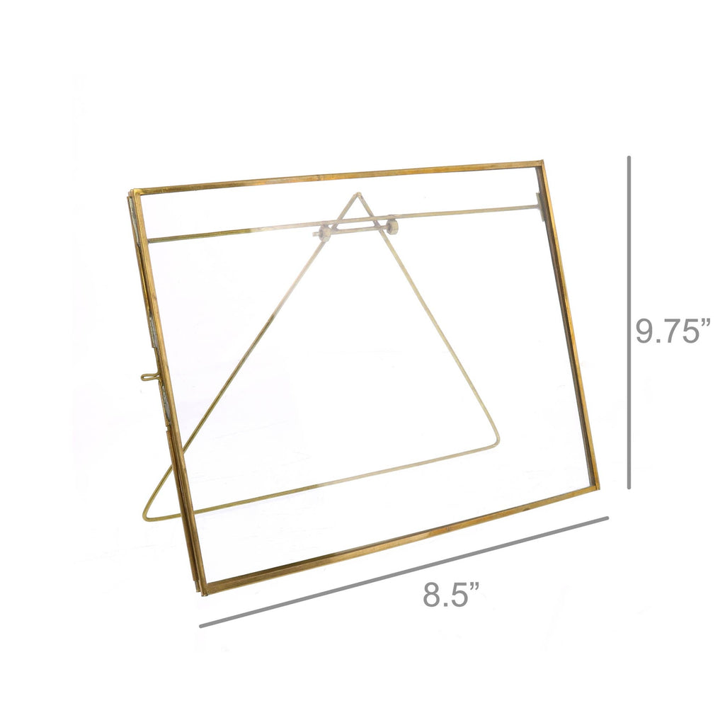 Monroe Easel Frame - Horizontal - Brass