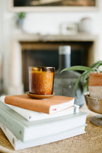The Meadow Candle | Soy Wax Amber Glass Gold Foil Floral Box