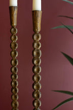 ANTIQUE BRASS TAPER CANDLE HOLDER