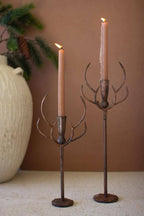 Forged Brass Antler Taper Holders