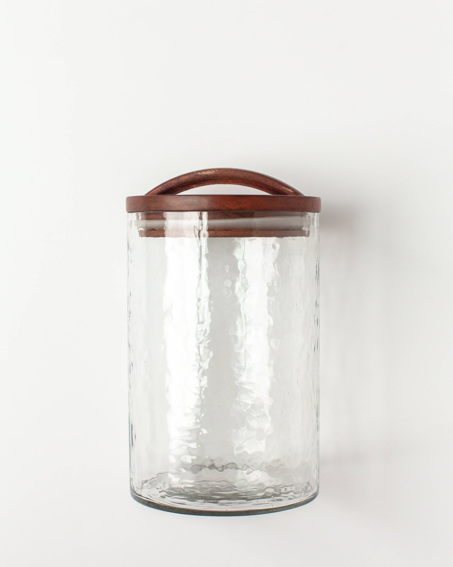 Handblown Hammered Glass Canisters